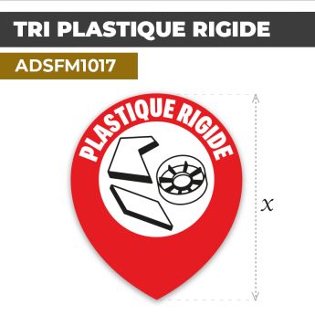 Autocollant | TRI PLASTIQUE RIGIDE | Tri sélectif et recyclage