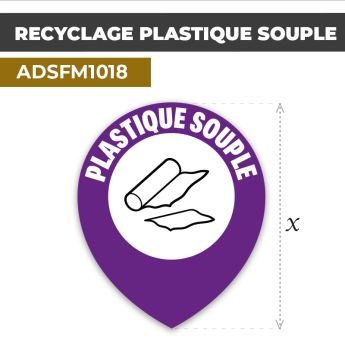 Autocollant | RECYCLAGE PLASTIQUE SOUPLE | Tri sélectif et recyclage