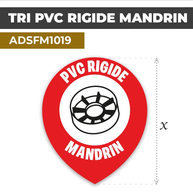 Autocollant | TRI PVC RIGIDE MANDRIN | Tri sélectif et recyclage