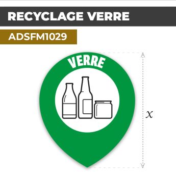Autocollant | RECYCLAGE VERRE | Tri sélectif et recyclage
