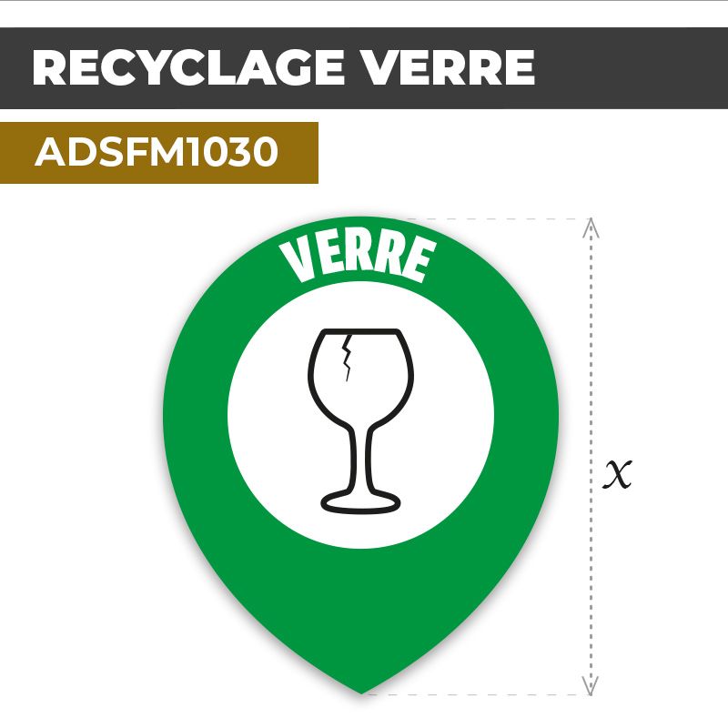 Autocollant | RECYCLAGE VERRE | Tri sélectif et recyclage