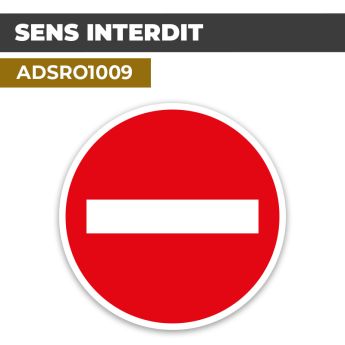 Autocollant | SENS INTERDIT | Sécurité Routière