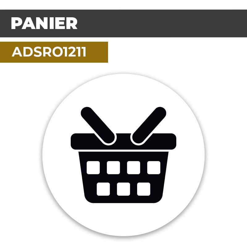Autocollant | PANIER Noir | Format Rond