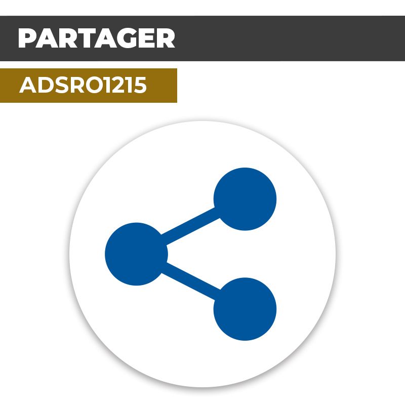 Autocollant | PARTAGE Bleu | Format Rond