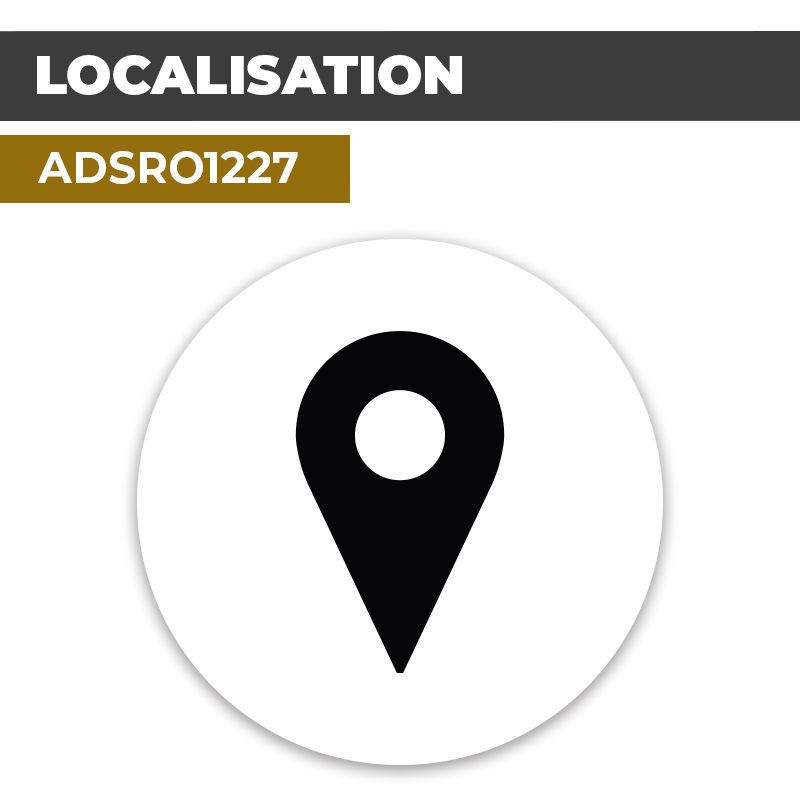 Autocollant | POSITION ICI Noir | Format Rond