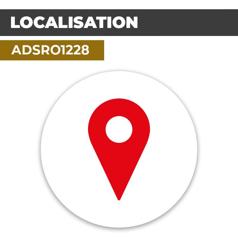 Autocollant | POSITION ICI Rouge | Format Rond