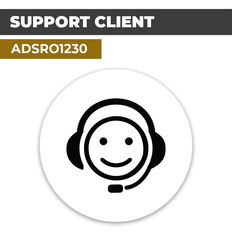 Autocollant | SUPPORT CLIENT SAV Noir | Format Rond