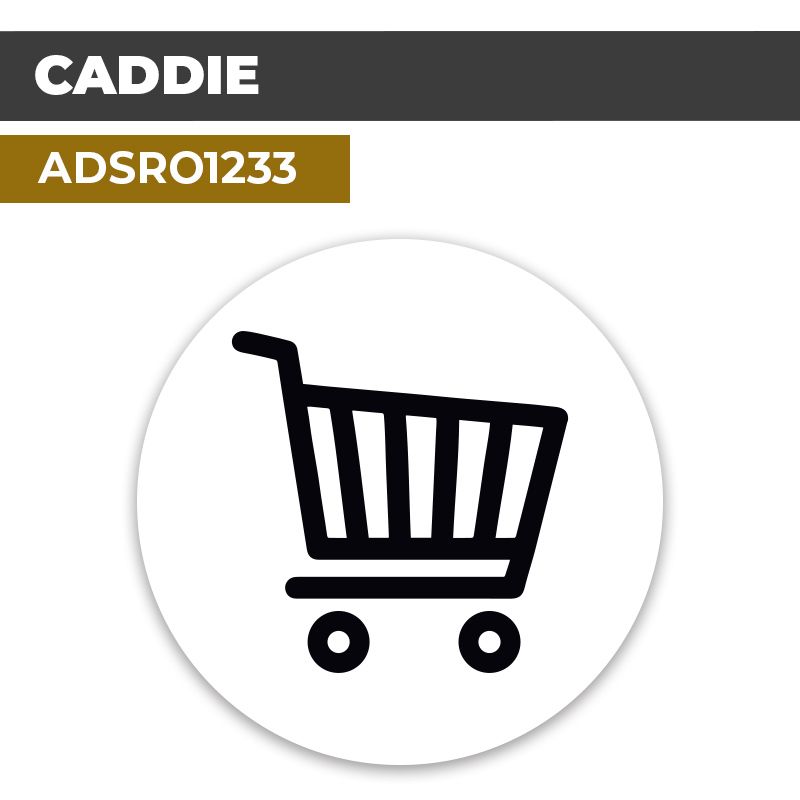 Autocollant | CADDIE Noir | Format Rond