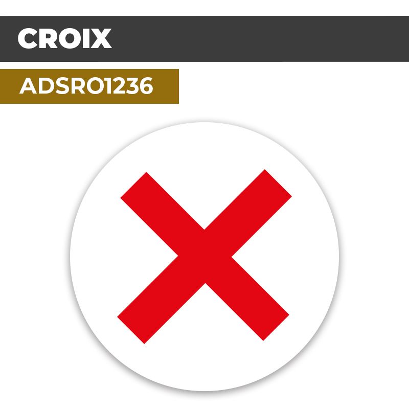 Autocollant | CROIX Rouge | Format Rond