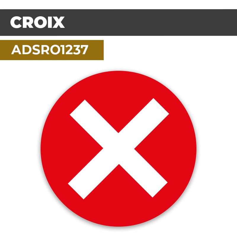 Autocollant | CROIX Fond Rouge | Format Rond