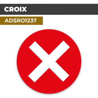 Autocollant | CROIX Fond Rouge | Format Rond