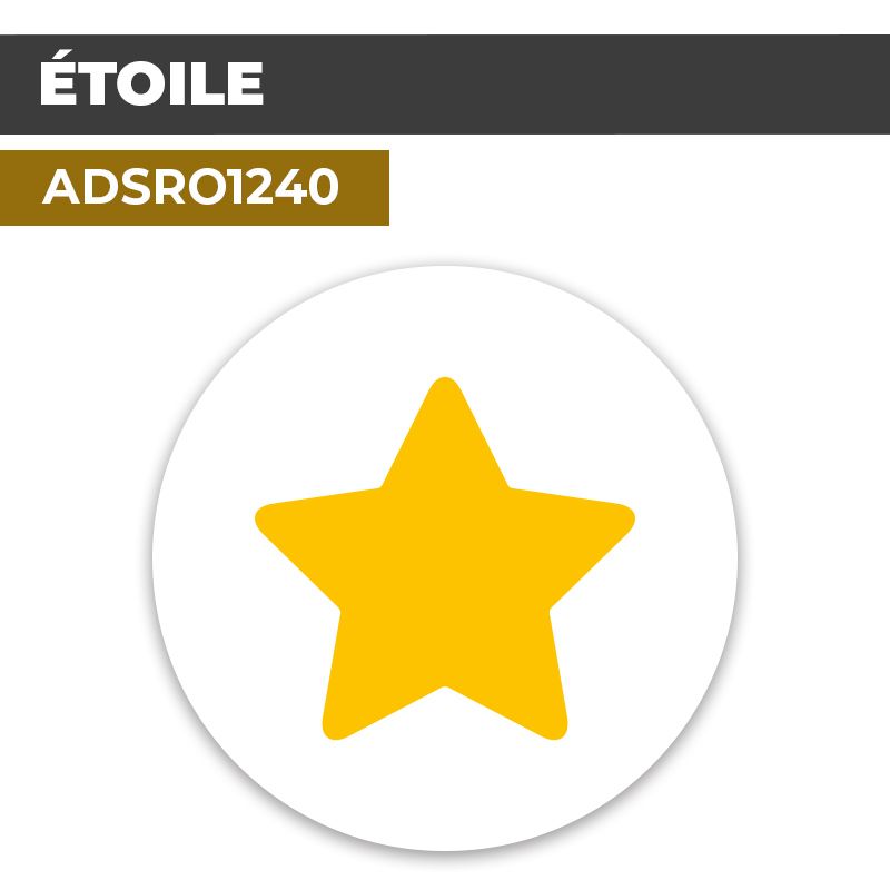 Autocollant | ETOILE Jaune | Format Rond