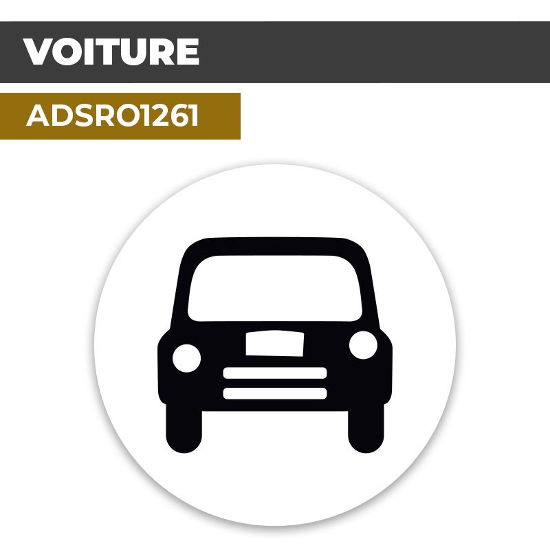 Autocollant | AUTO Noir | Format Rond