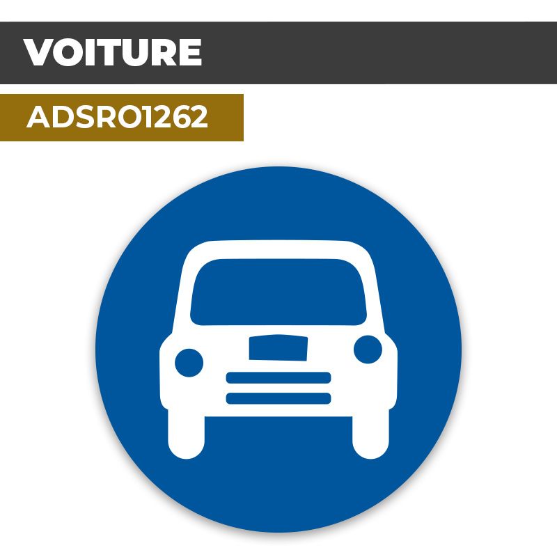 Autocollant | AUTO Fond Bleu | Format Rond