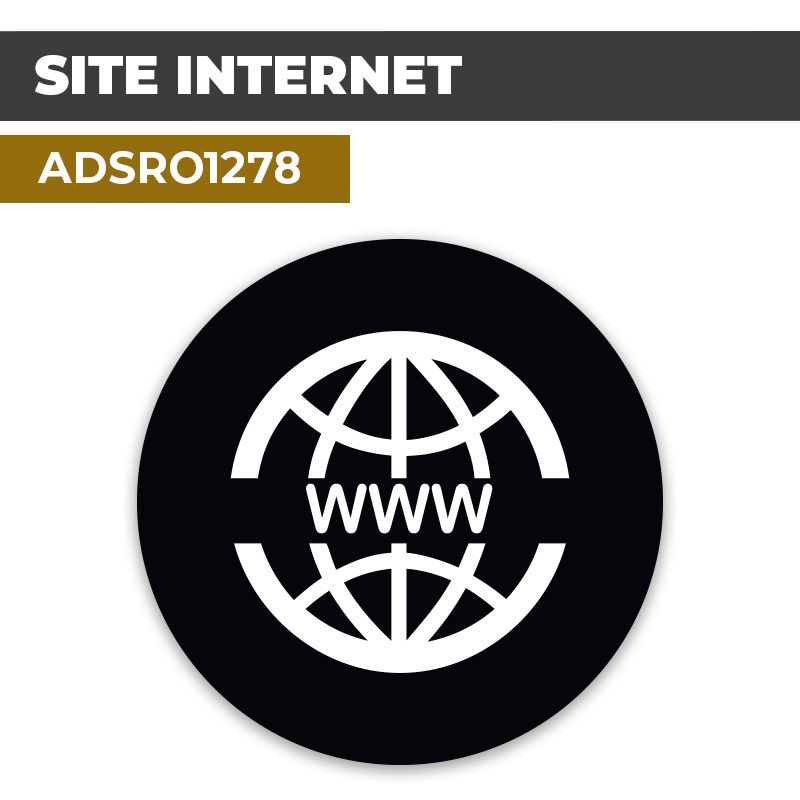 Autocollant | WEB INTERNET Fond Noir | Format Rond