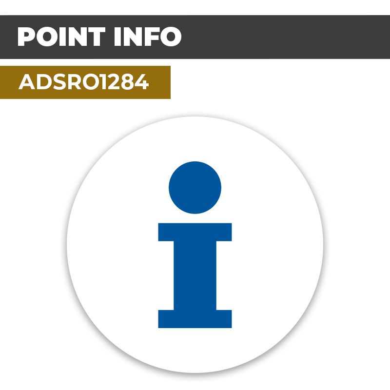 Autocollant | POINT INFO Bleu | Format Rond