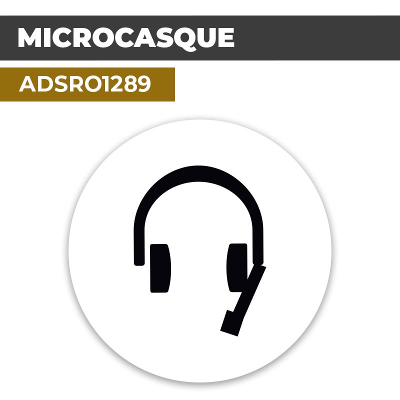 Autocollant | SAV SUPPORT CLIENT Noir | Format Rond