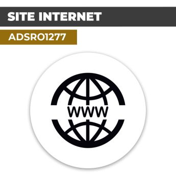 Autocollant | WEB INTERNET Noir | Format Rond