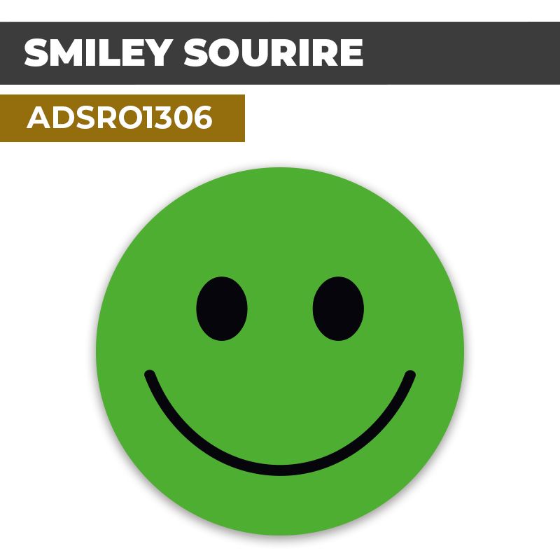 Autocollant | SMILEY Vert | Format Rond