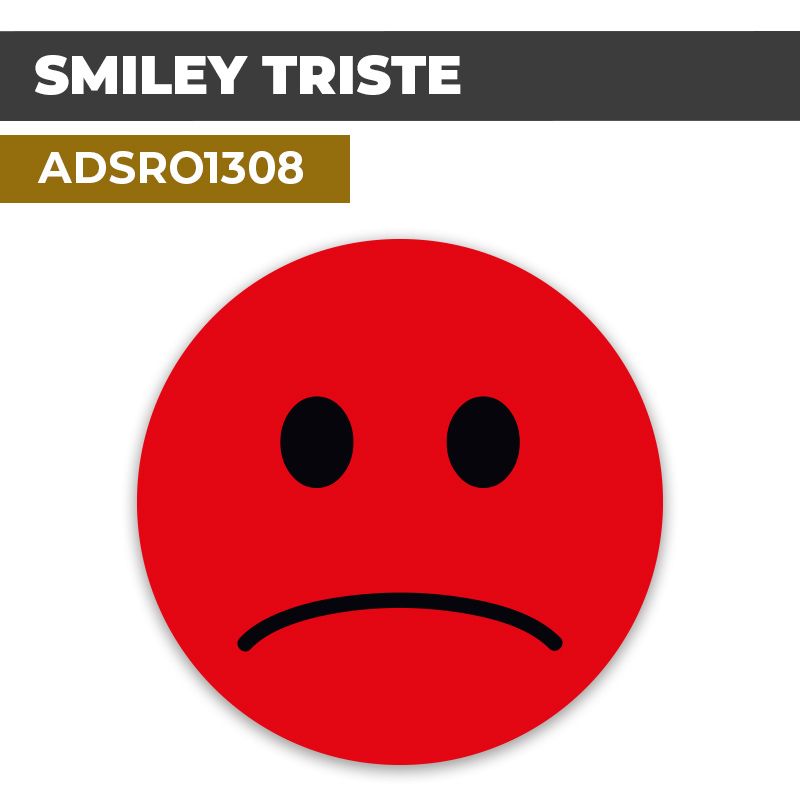 Autocollant | SMILEY Rouge | Format Rond