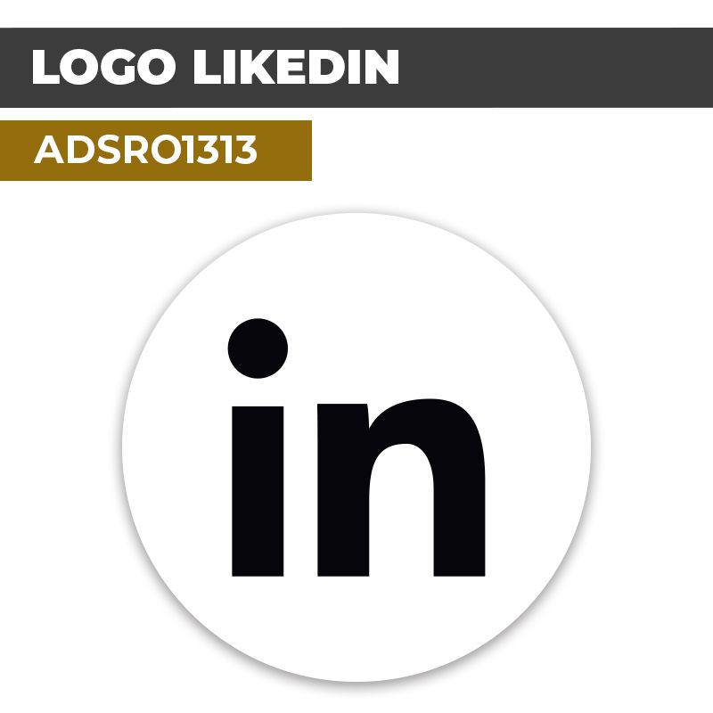 Autocollant | LINKEDIN Noir | Format Rond