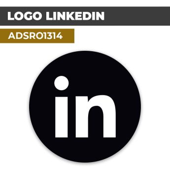Autocollant | LINKEDIN Fond Noir | Format Rond