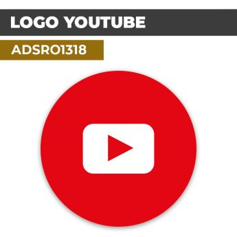 Autocollant | YOU TUBE Couleur | Format Rond