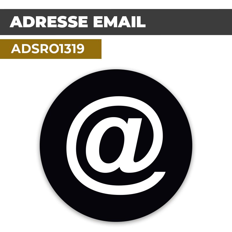 Autocollant | AROBASE Fond Noir | Format Rond