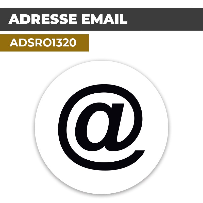 Autocollant | AROBASE Noir | Format Rond