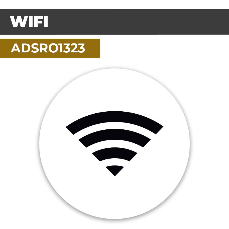 Autocollant | ZONE WIFI Noir | Format Rond