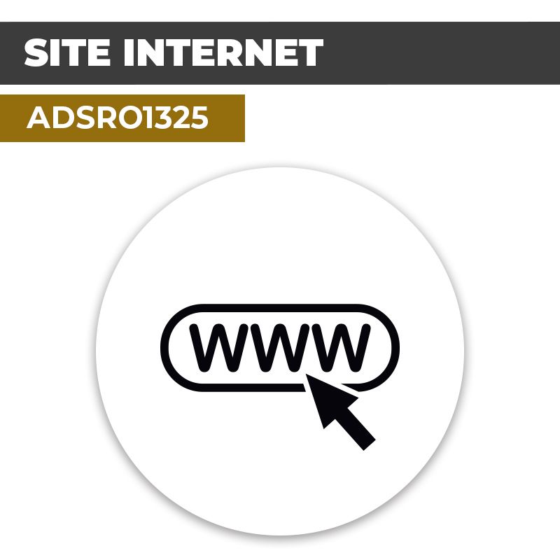 Autocollant | WEB INTERNET Noir | Format Rond
