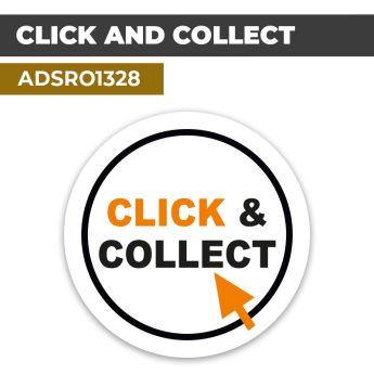 Autocollant | CLICK & COLLECT Orange | Format Rond