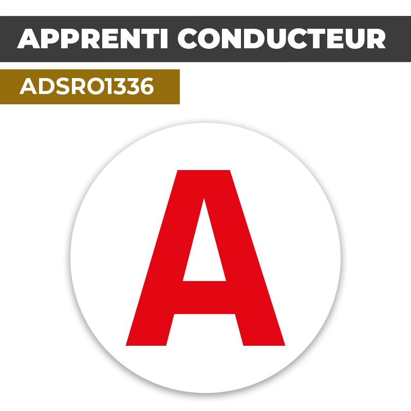 Autocollant | APPRENTI CONDUCTEUR | Format Rond