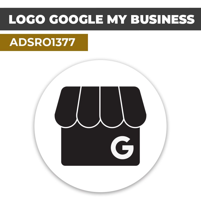 Autocollant | GOOGLE MY BUSINESS noir | Format Rond
