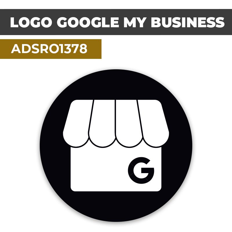Autocollant | GOOGLE MY BUSINESS Fond noir | Format Rond