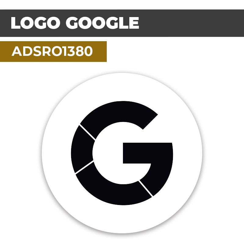 Autocollant | GOOGLE noir | Format Rond
