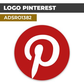 Autocollant | PINTEREST Fond rouge | Format Rond