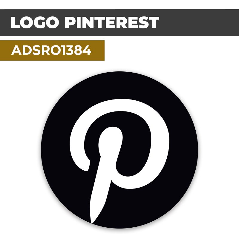 Autocollant | PINTEREST fond noir | Format Rond