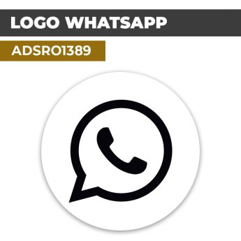 Autocollant | WHATSAPP noir | Format Rond