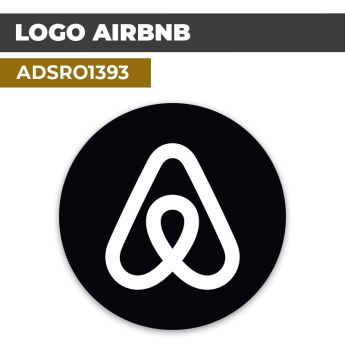 Autocollant | AIRBNB Fond noir | Format Rond