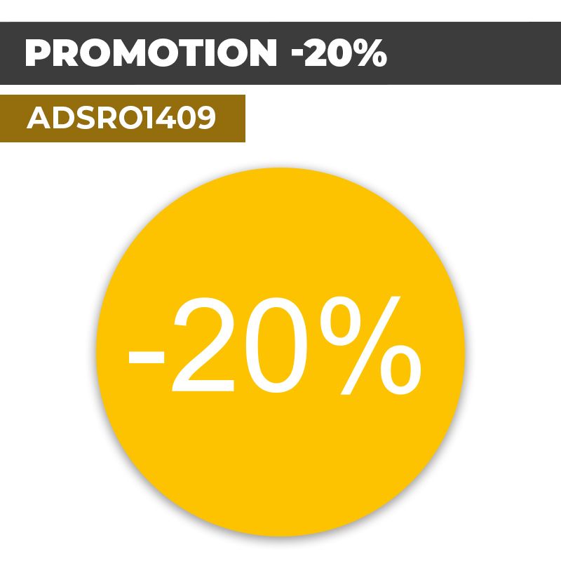 Autocollant | PROMO -20% Fond jaune | Format Rond