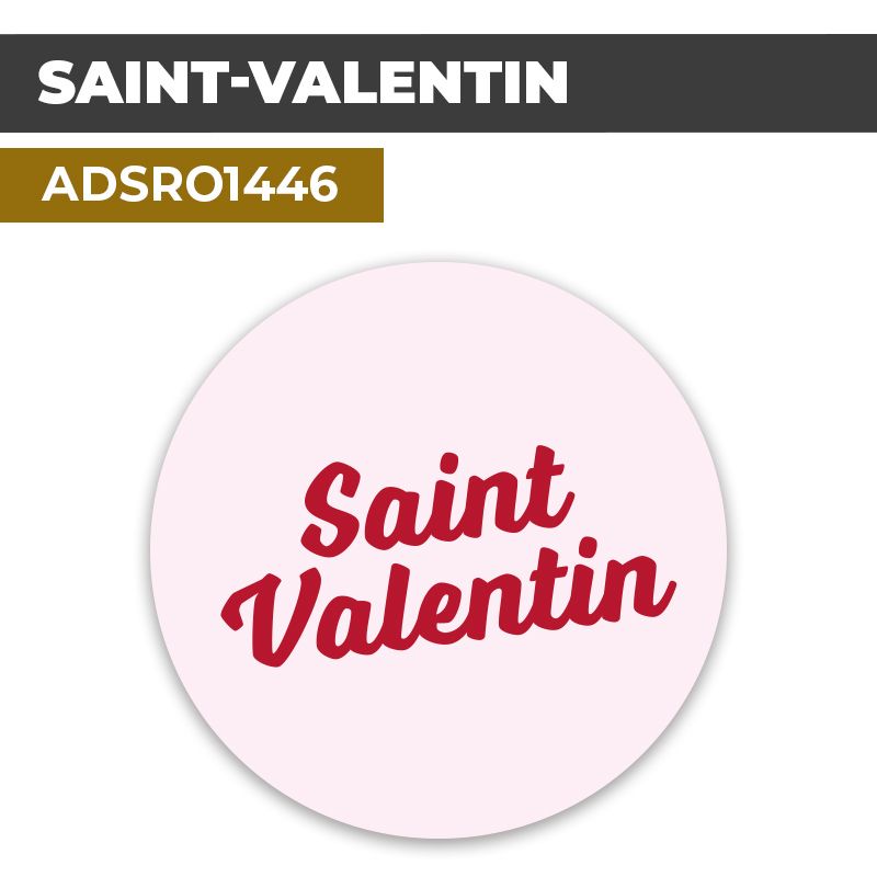 Autocollant | SAINT VALENTIN | Format Rond