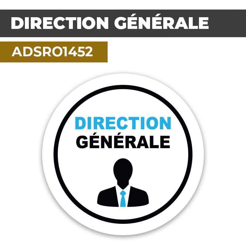 Autocollant | DIRECTION GENERALE | Format Rond