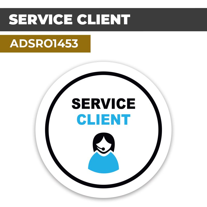 Autocollant | SERVICE CLIENT | Format Rond