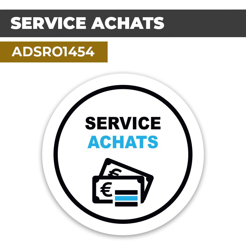 Autocollant | SERVICE ACHATS | Format Rond