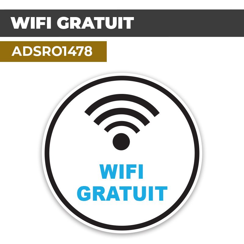 Autocollant | WIFI GRATUIT | Format Rond
