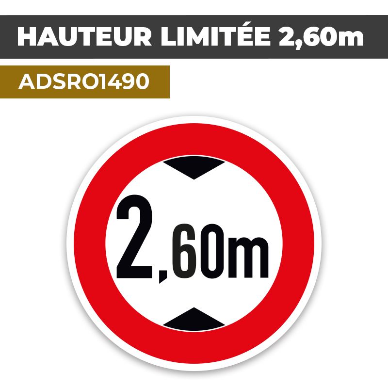 Autocollant | HAUTEUR LIMITEE 2,60m | Format Rond