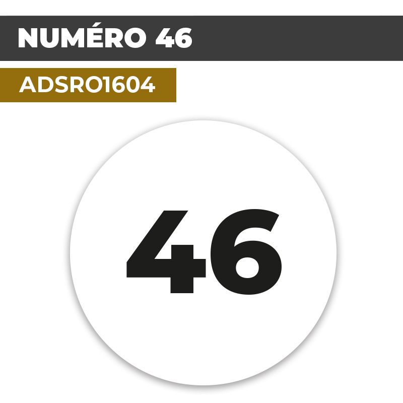 Numer 46 Autocollant NUMÉRO 46 | Chiffres et Nombres