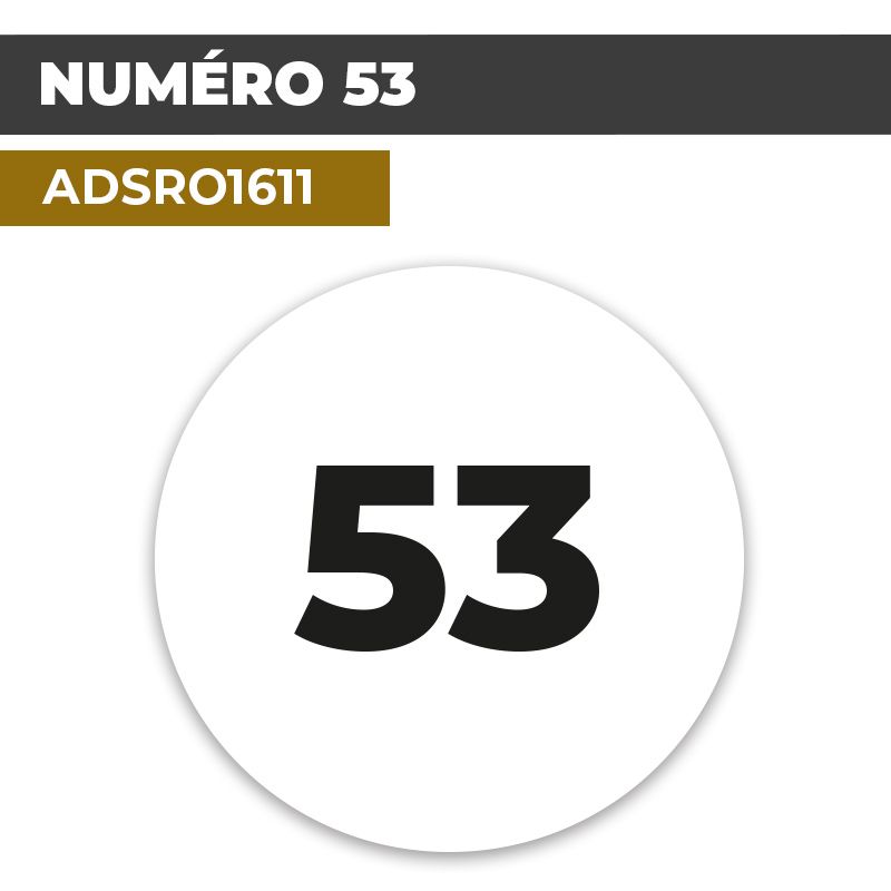 Autocollant NUMÉRO 53 | Chiffres et Nombres