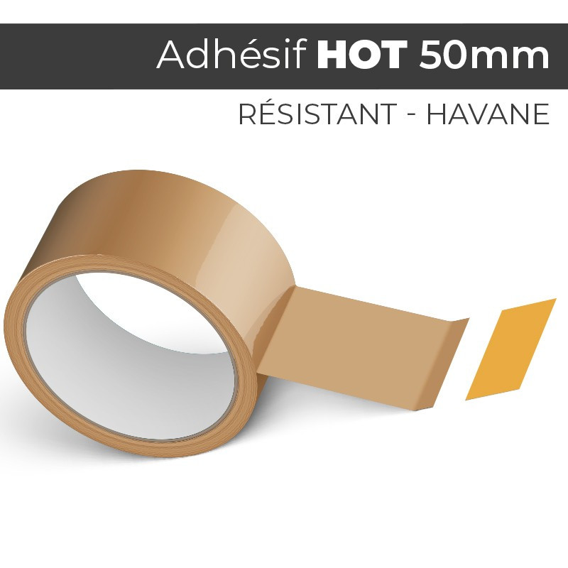 HOT Havane 50mm - Ruban Adhésif Colle Hotmelt